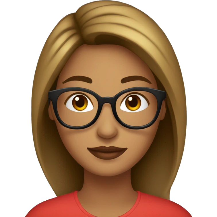 mujer de lentes cuadrados color negros, cachetona, pelo color pelirrojo. abrazando a mujer (hermana) que usa lentes redondos negros, es cachetona emoji