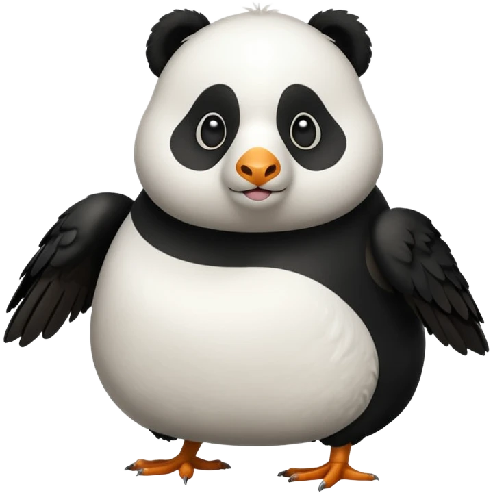Goose and panda mix emoji