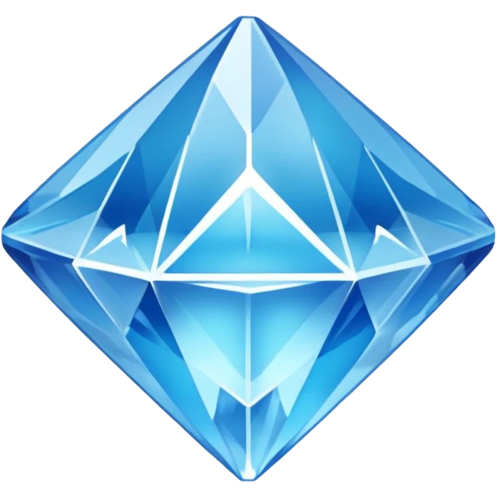 Blue Gem with an Ice Flake Inside emoji