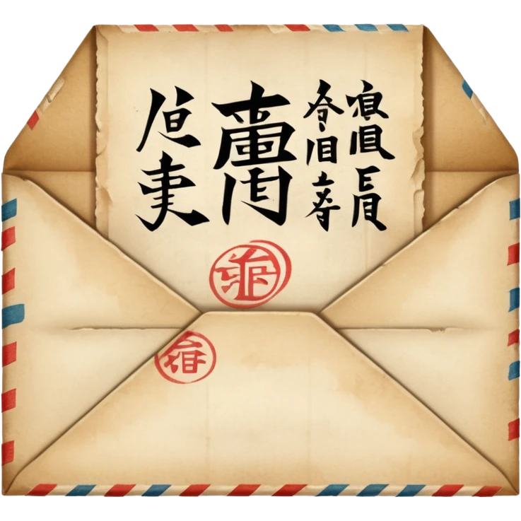 An ancient Japanese envelope emoji