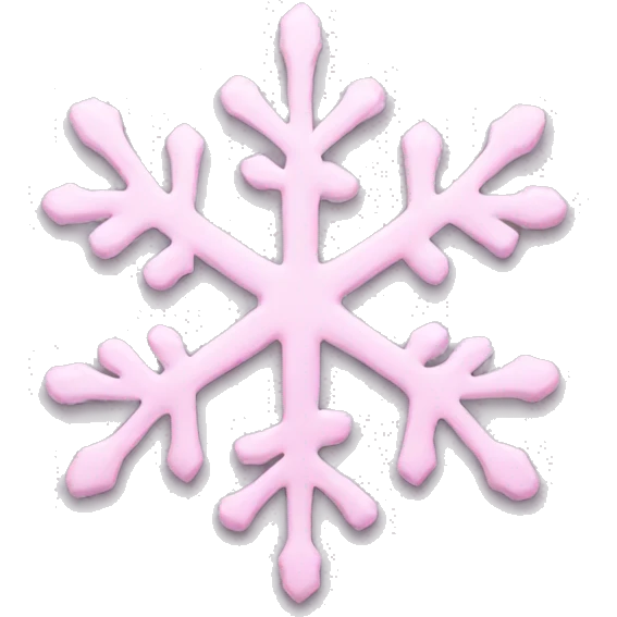 pastel pink snowflake  emoji