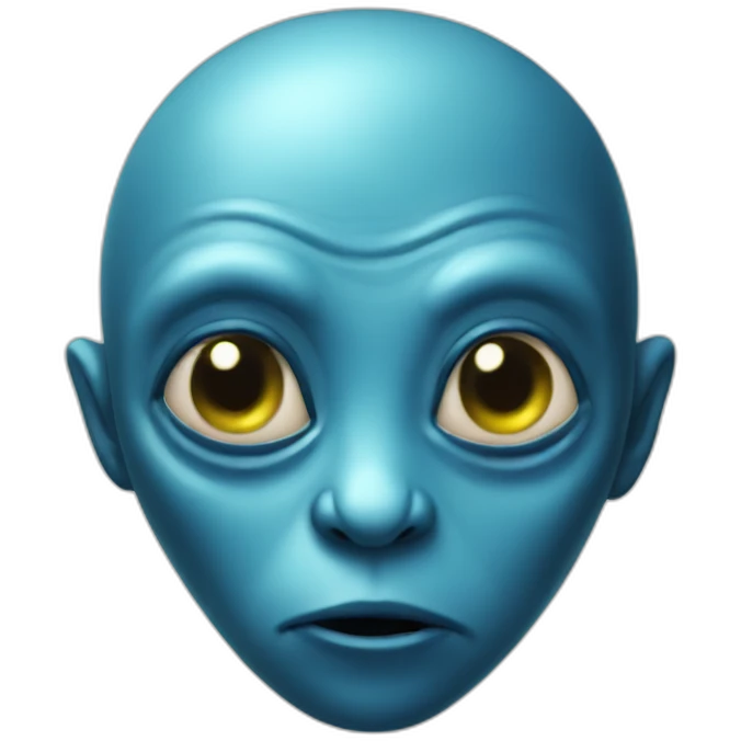 blue alien emoji