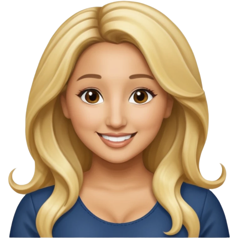Adrienne Bailon with long blonde hair emoji
