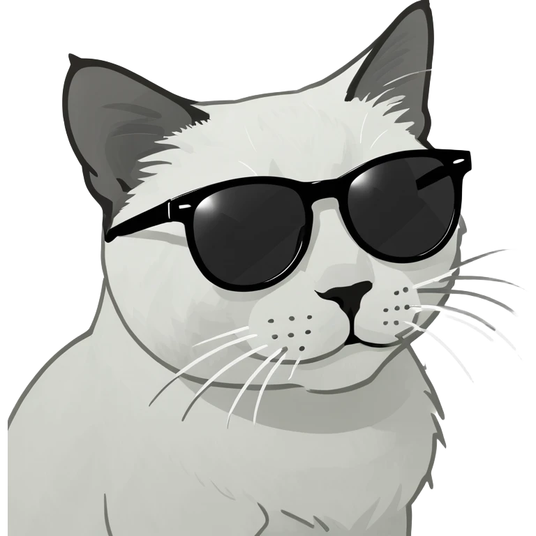 Cat with sunglasses emoji