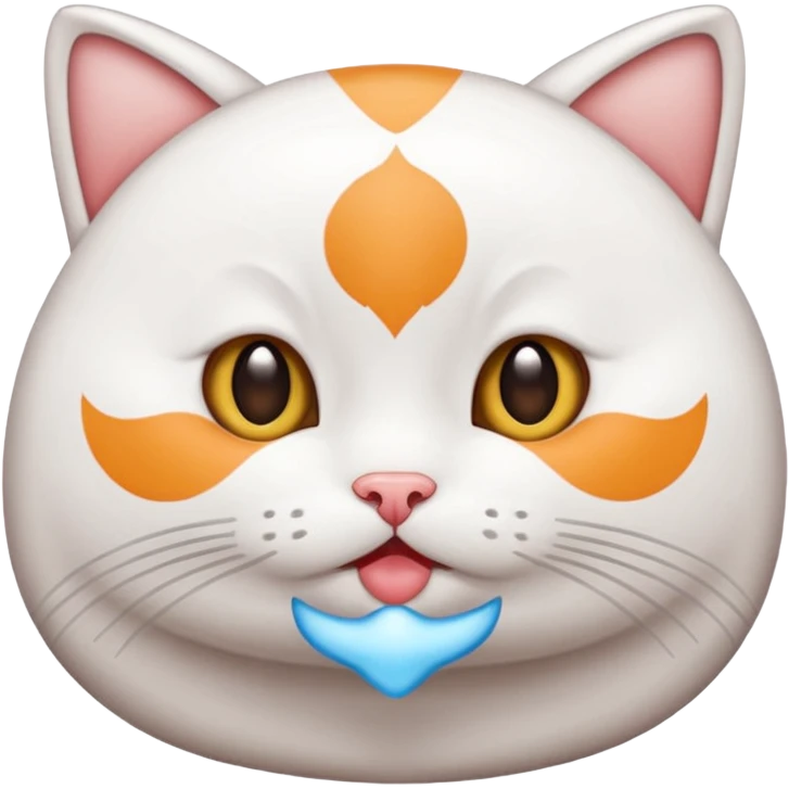 신사콧수염을 단 치즈고양이가 게임기를 들고있다 emoji