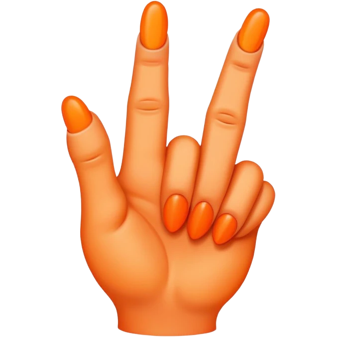 Orange middle finger  emoji