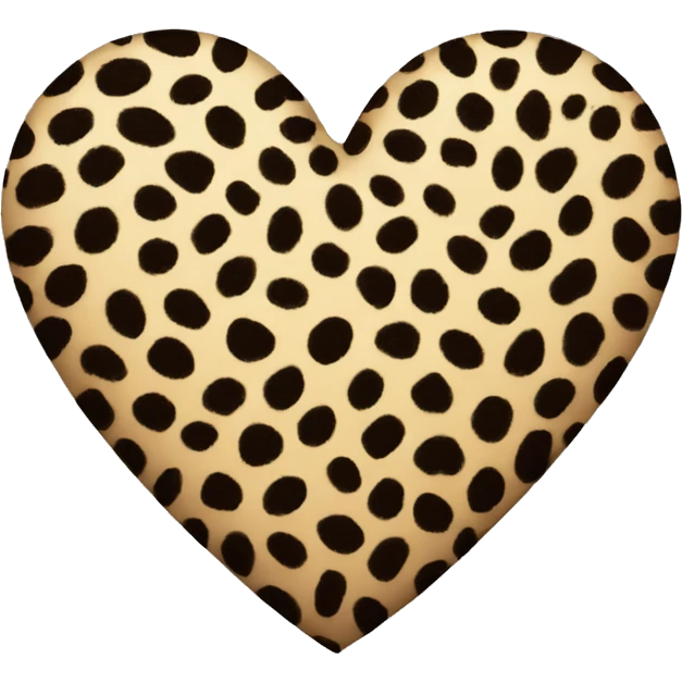 leopard print heart emoji