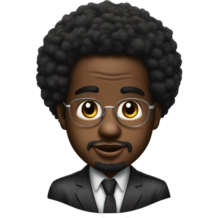 um homem afro ao estilo P.diddy segurando um oleo de bebe na mão e sorrindo emoji