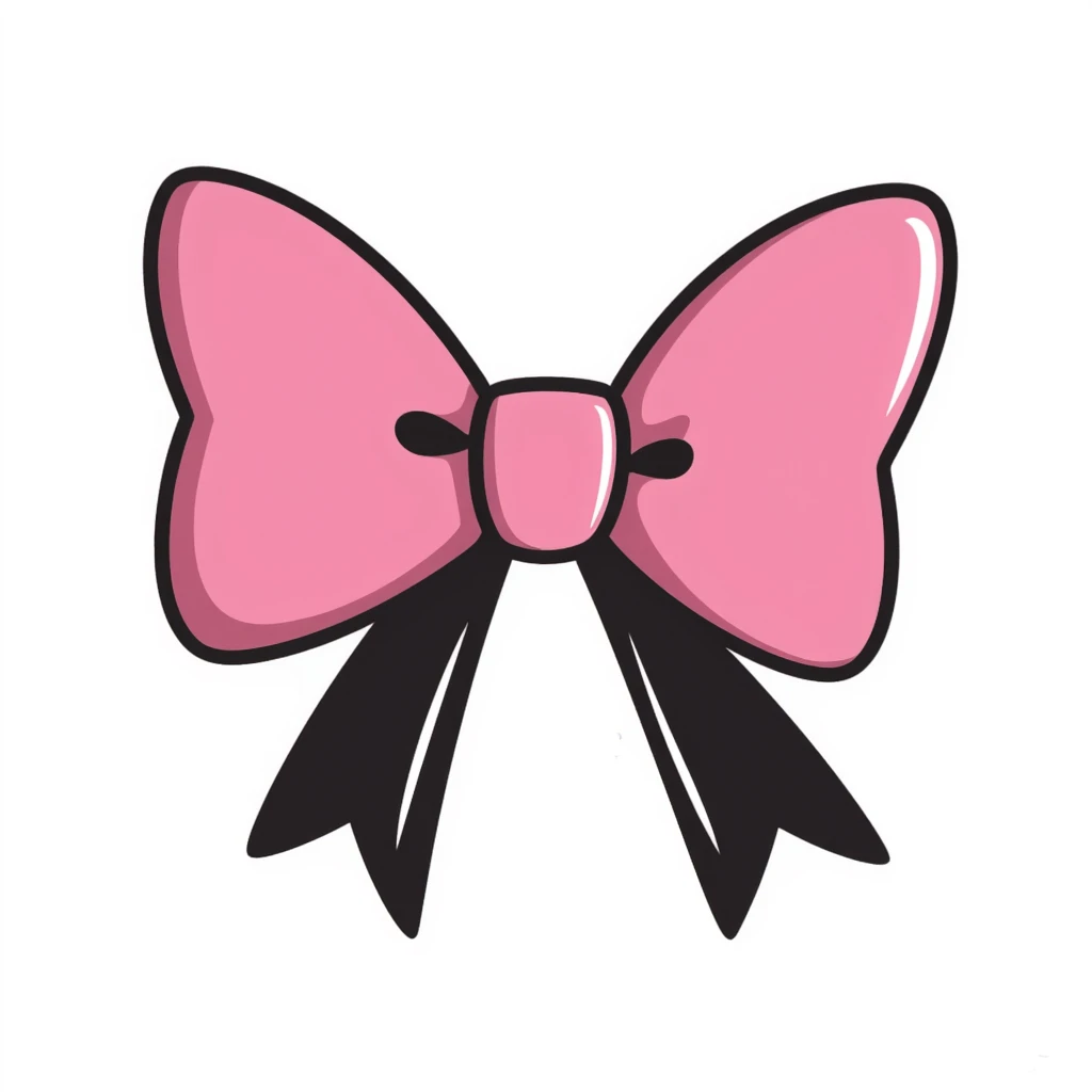 pink gothic bow emoji