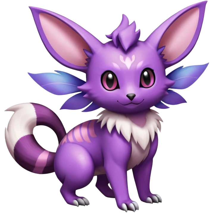 Shiny Furret-Espeon-Noibat-Noivern-Hybrid (Full body) emoji