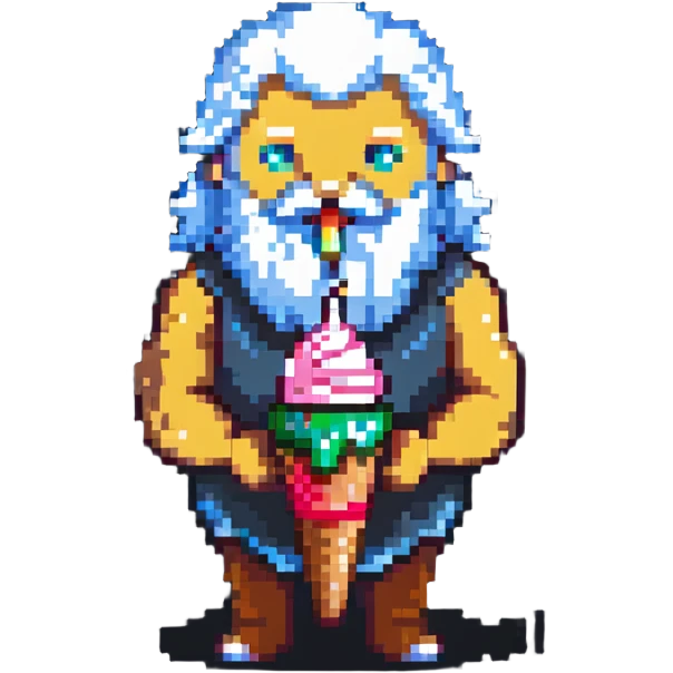 Zeus eating ice cream emoji