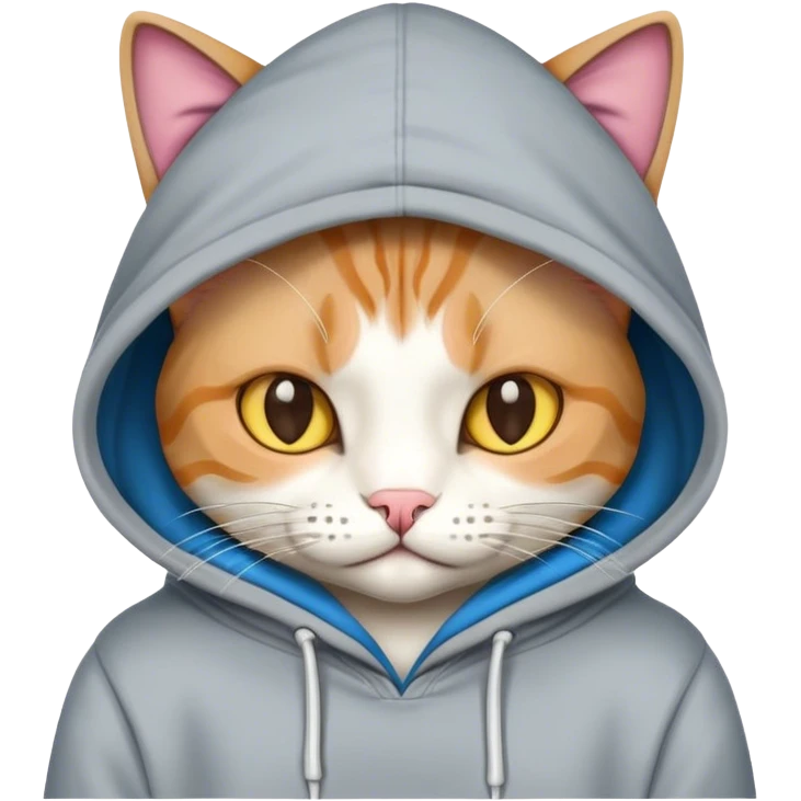 Cat with hoodie emoji