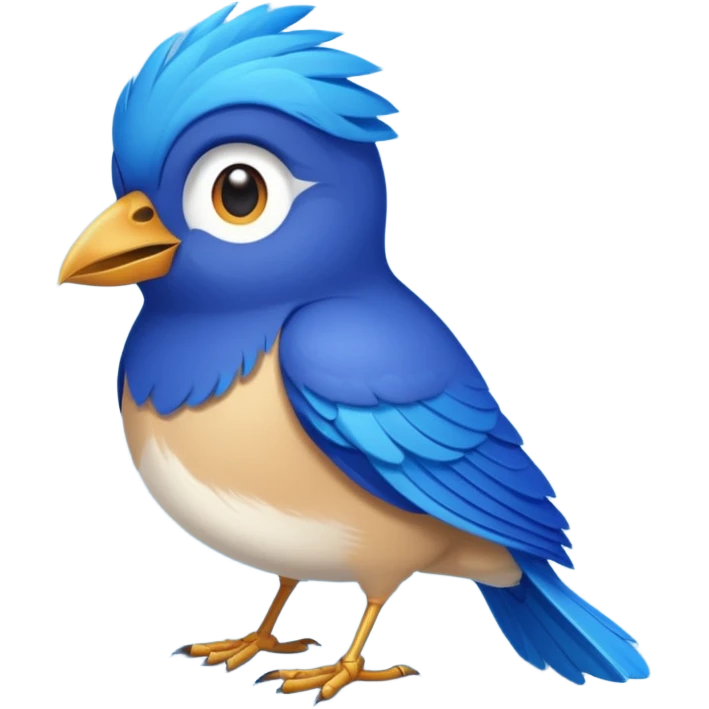 blue bird from Brazil, rio emoji