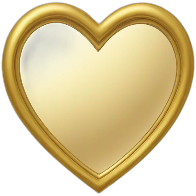 fancy gold heart mirror emoji