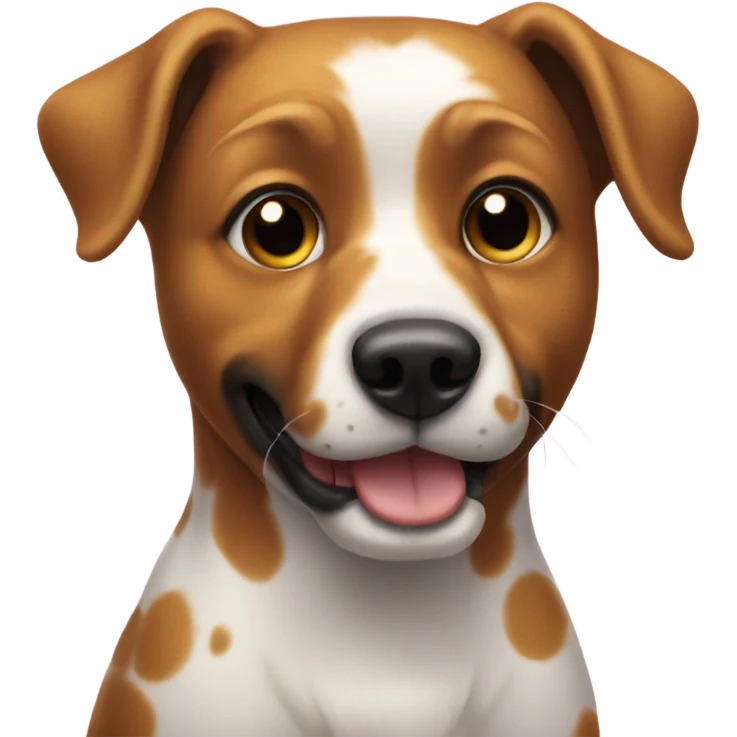 Polka dot dog emoji