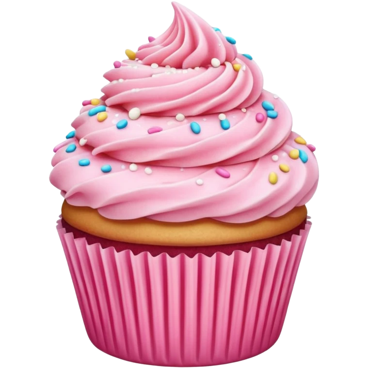 Cupcake with pink icing emoji