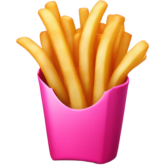 pink french fries emoji