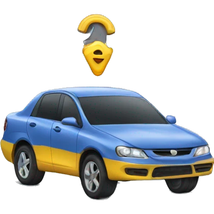 Car in tire service emoji