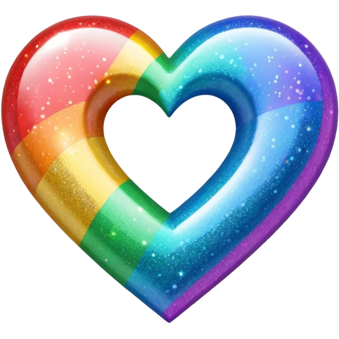 heart with a rainbow sparkle emoji
