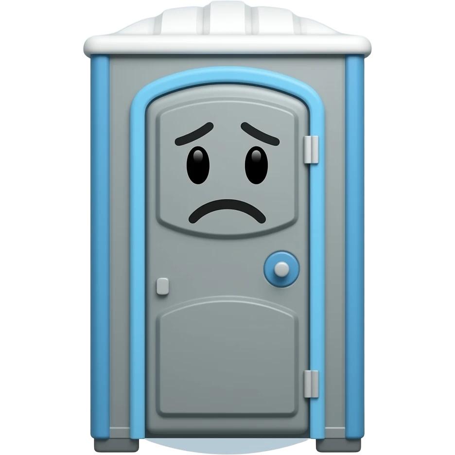 Porta potty smiley confused emoji