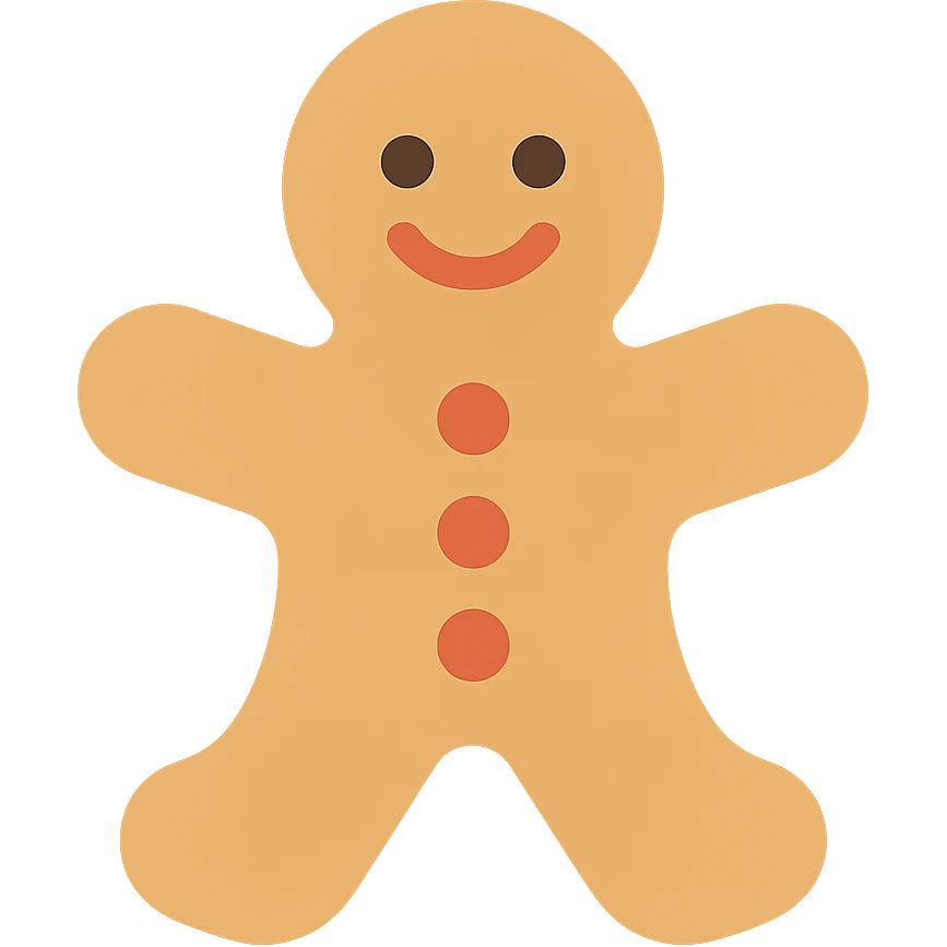 gingerbread man emoji