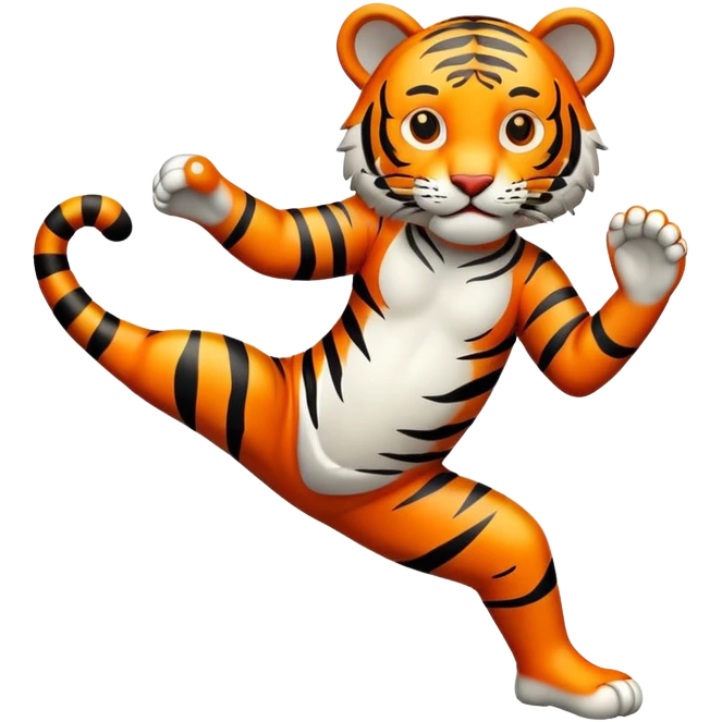 tiger is dancing emoji