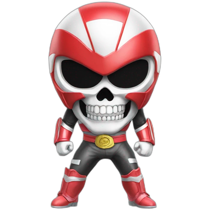 skull power ranger full body emoji