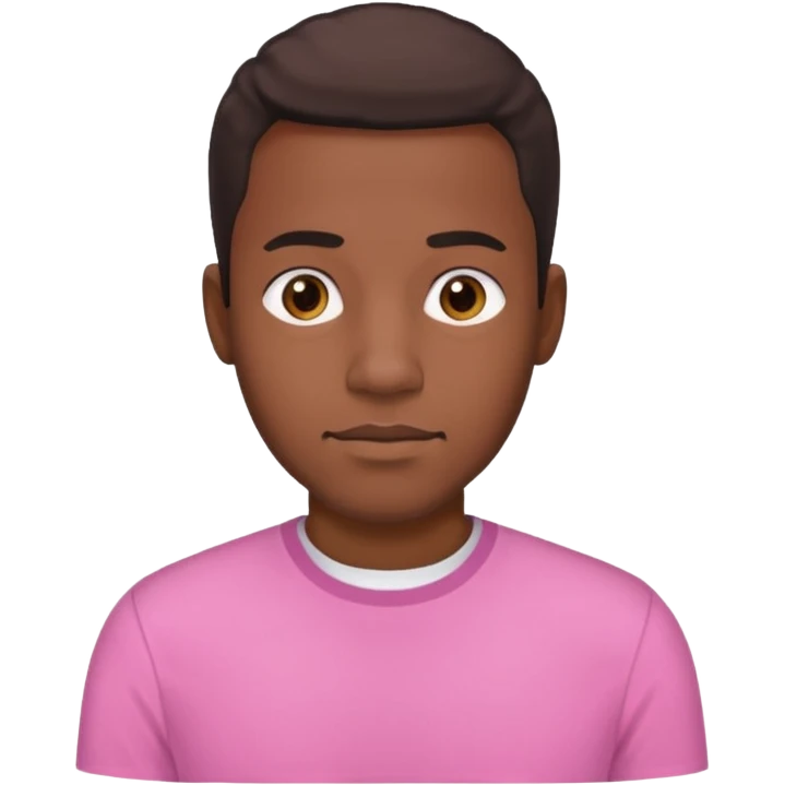 black man with pink shirt emoji