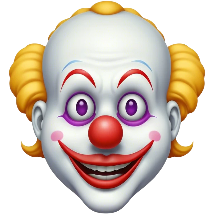 A clown with a big nose made out of u emoji