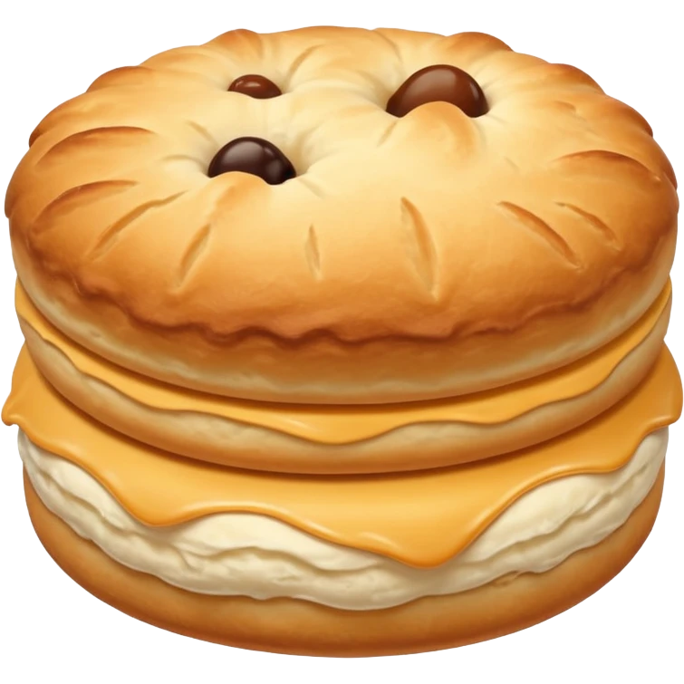 plain extra fluffy round biscuit, soft and airy emoji