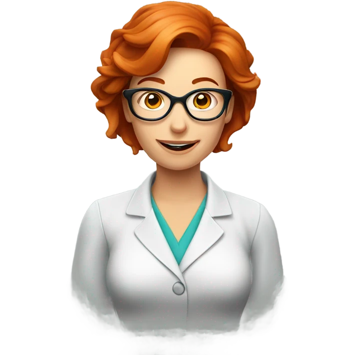 red hair woman nutritionist with glasses wishing money emoji