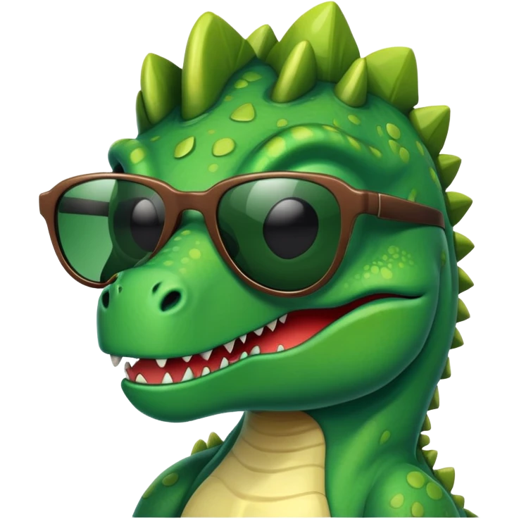 dinosaur with sunglasses emoji