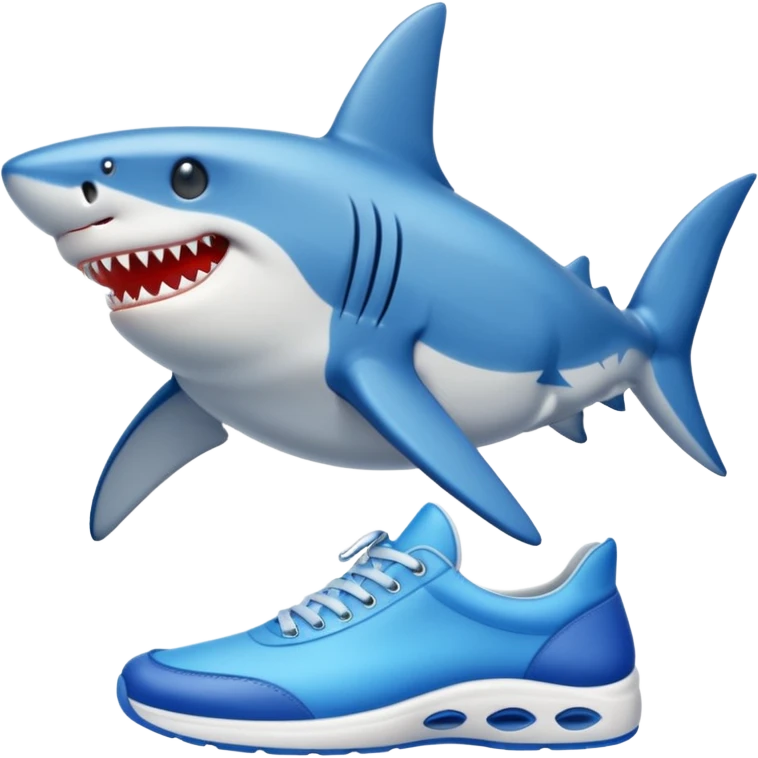 shark with blue shoes emoji