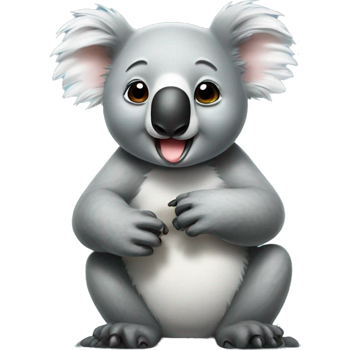 Koala blowing kiss emoji