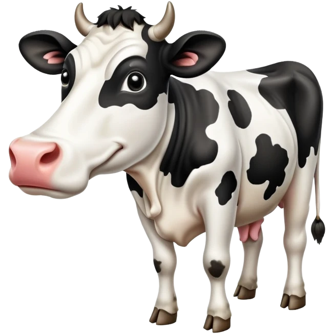happy spotted dairy cow emoji