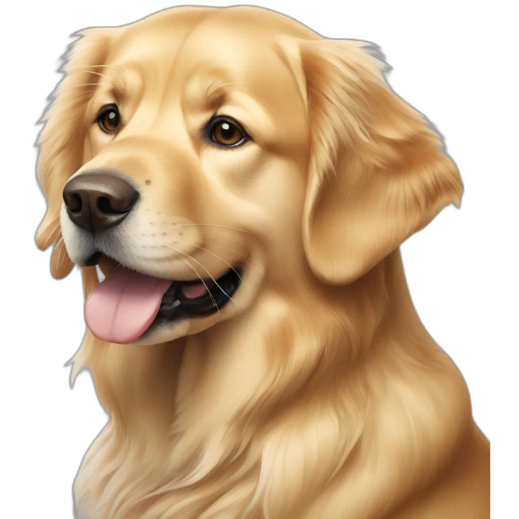 two golden retrievers happy emoji