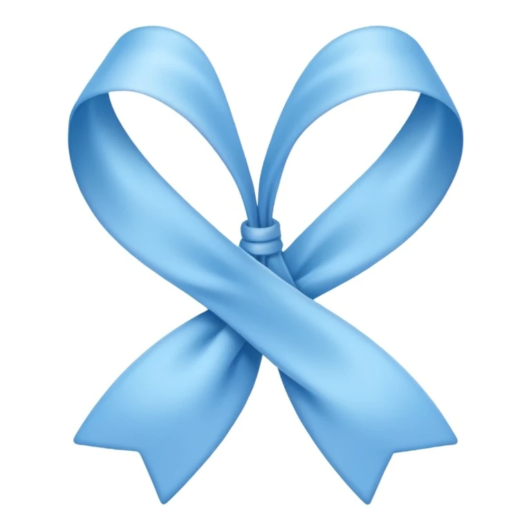 Cute baby blue ribbon emoji