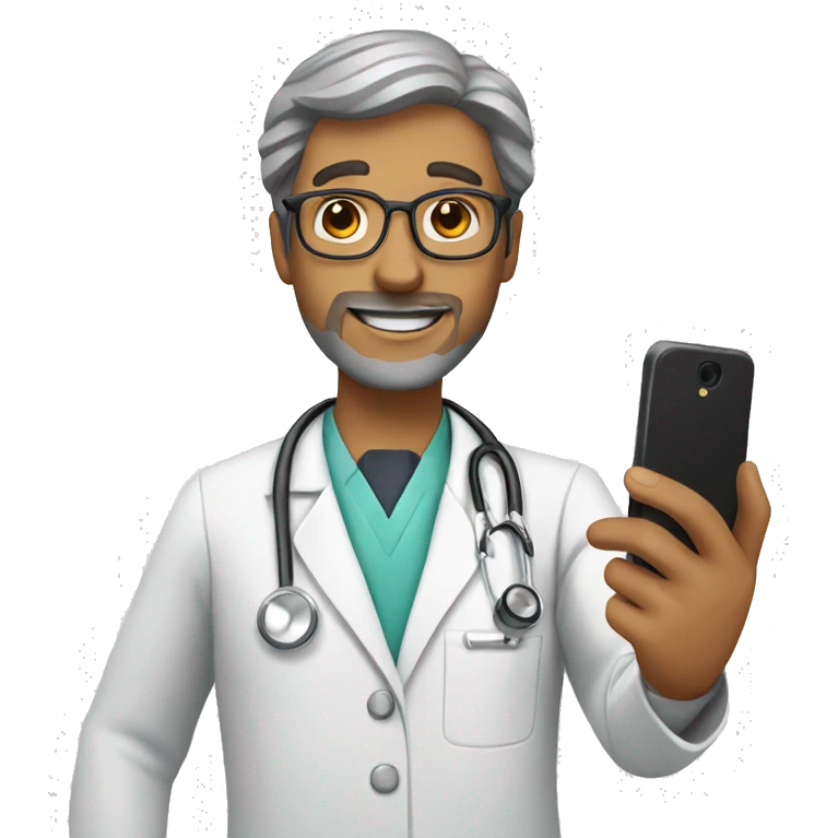 doctor taking selfie emoji
