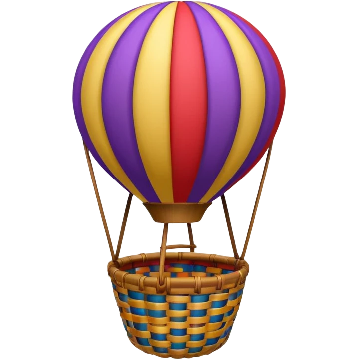 hotair balloon topdown emoji