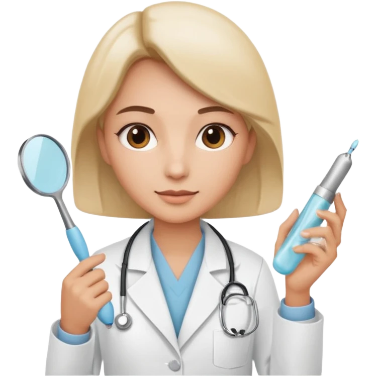 doctor with skin care tool emoji