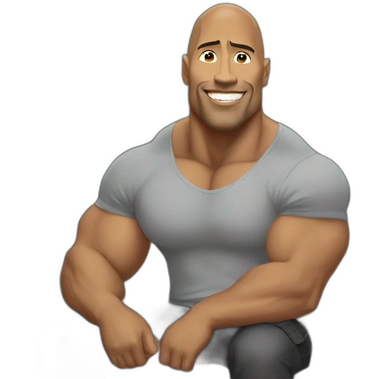 The rock sitting on a rock emoji