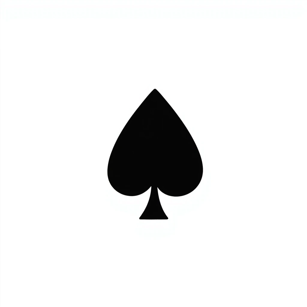 A playing card with a spade symbol emoji