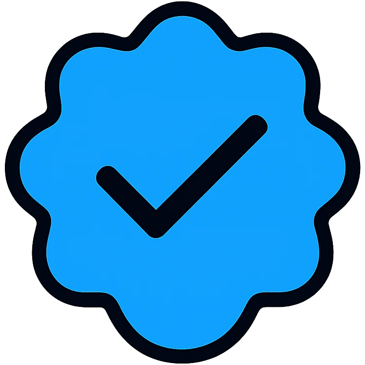 blue tick Instagram verification badge emoji