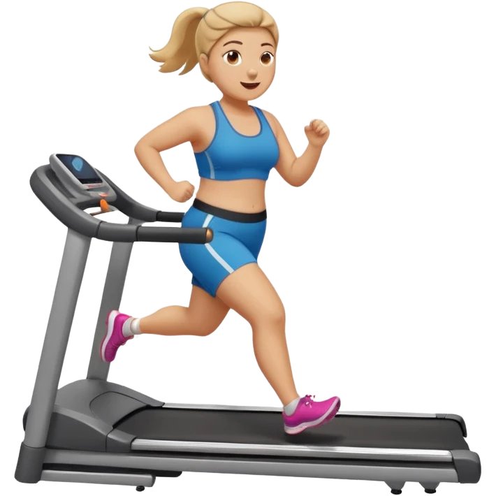 girl running on treadmill fat emoji