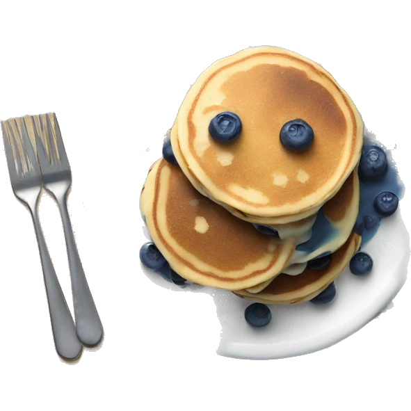 Blueberry pancakes with sugar  emoji
