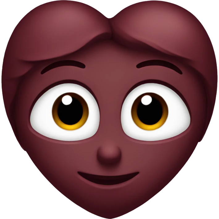 Deep burgundy heart emoji