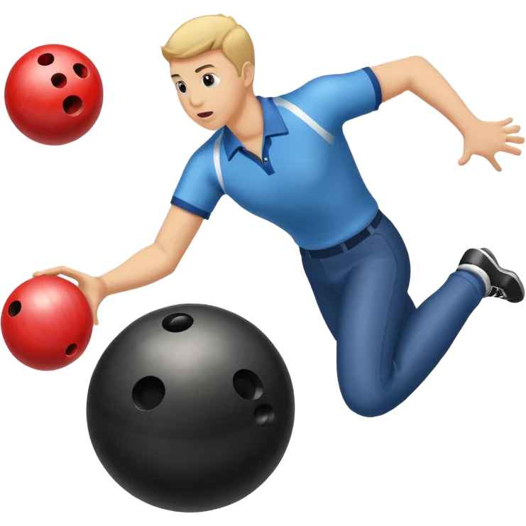 Bowling ball hitting person emoji