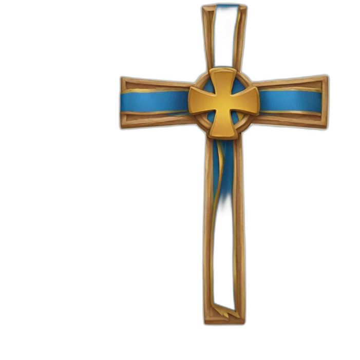protestant Cross & Ribbon emoji