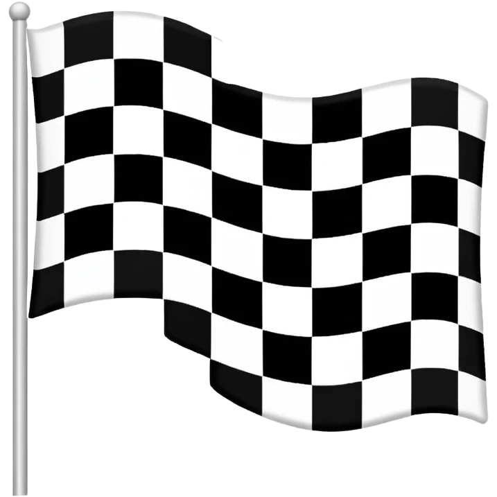 spotlight on checkered flag emoji