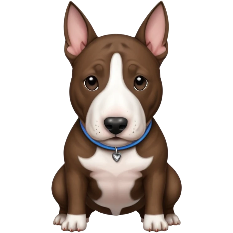 brindle english bull terrier dark brown emoji